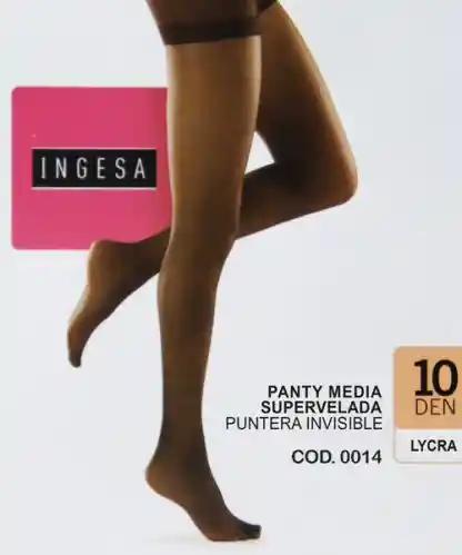 Pantylycra Supervelada Punta Invisible L-xl Plata