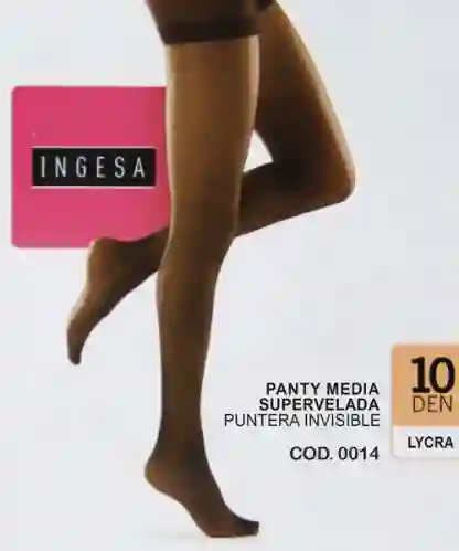 Pantylycra Supervelada Punta Invisible S-m Negro