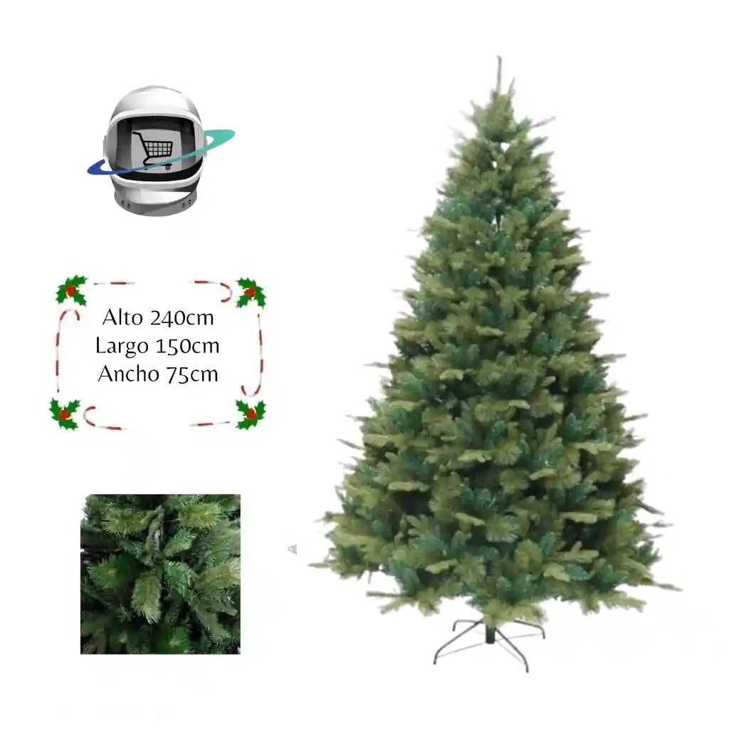 Arbol De Navidad 240cm Ultra Doble Rama
