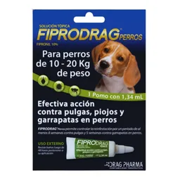 Pipeta Fiprodrag, Para Perros, De 10-20 Kg