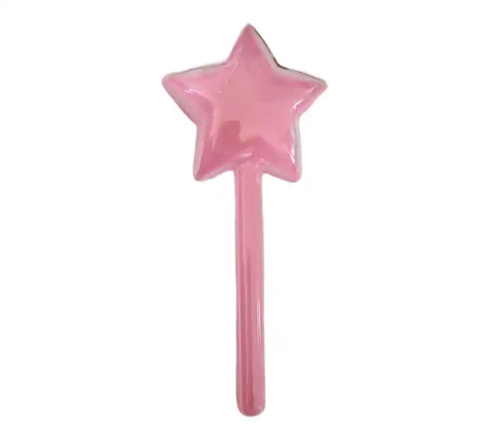 Palo Acrílico Forma Estrella Color Rosado