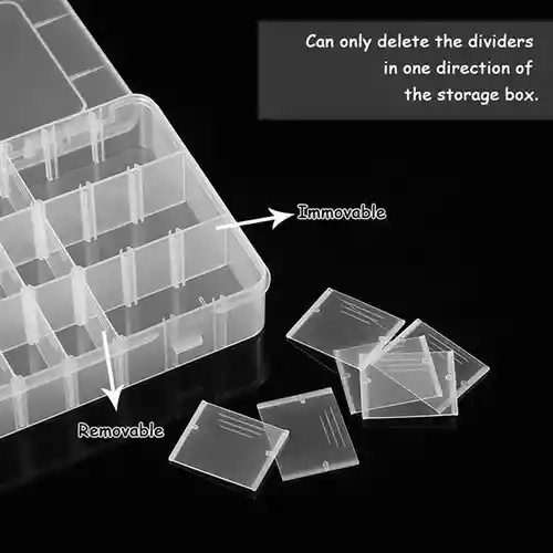 Caja Organizadora Plástica Con 36 Compartimentos Intercambiables