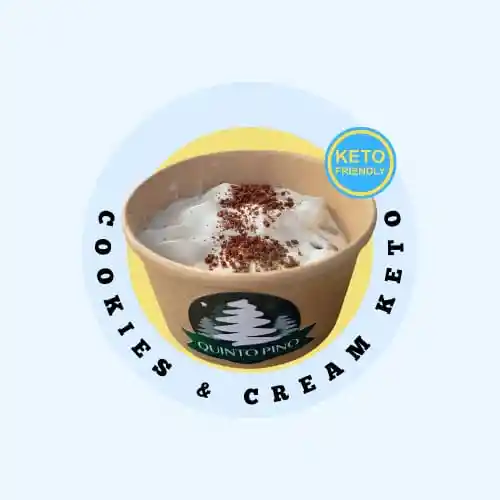 Helado Keto/low Carb Cookies Cream