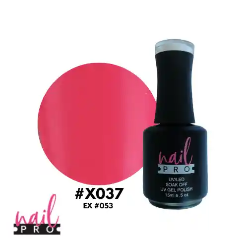 Nail Pro Esmalte Permanente X037 Rosa Barbie