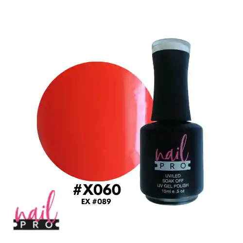 Nail Pro Esmalte Permanente X060 Naranjo Rojizo