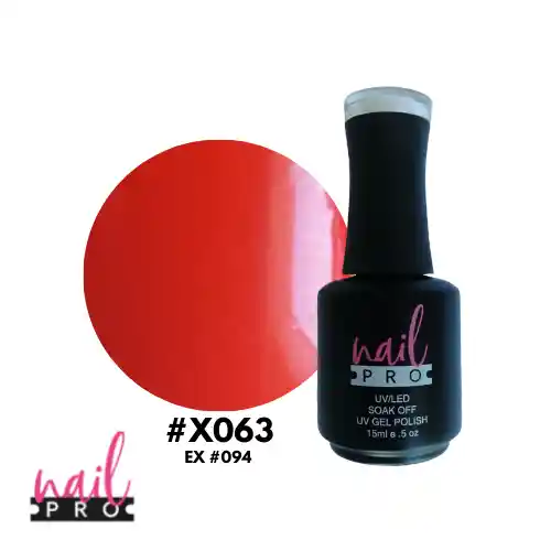 Nail Pro Esmalte Permanente X063 Naranjo Otoñal