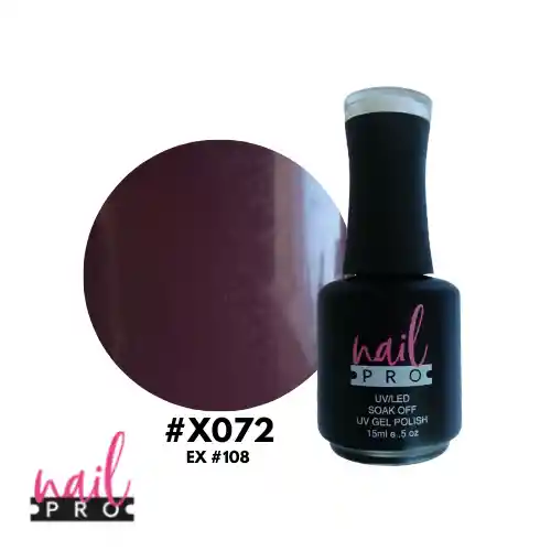 Nail Pro Esmalte Permanente X072 Burdeo Morado