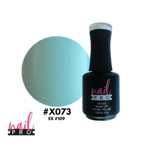 Nail Pro Esmalte Permanente X073 Verde Agua Pastel