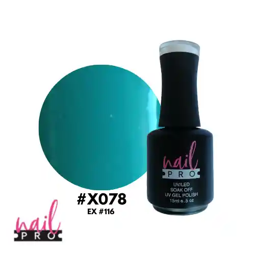 Nail Pro Esmalte Permanente X078 Turquesa