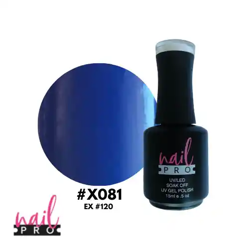 Nail Pro Esmalte Permanente X081 Azul