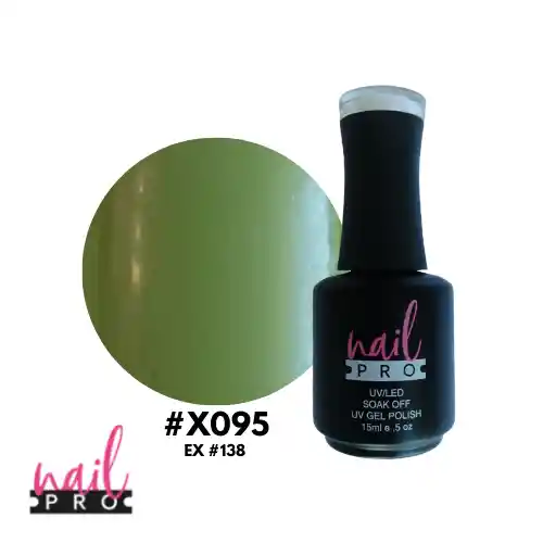 Nail Pro Esmalte Permanente X095 Verde Manzana Opaco