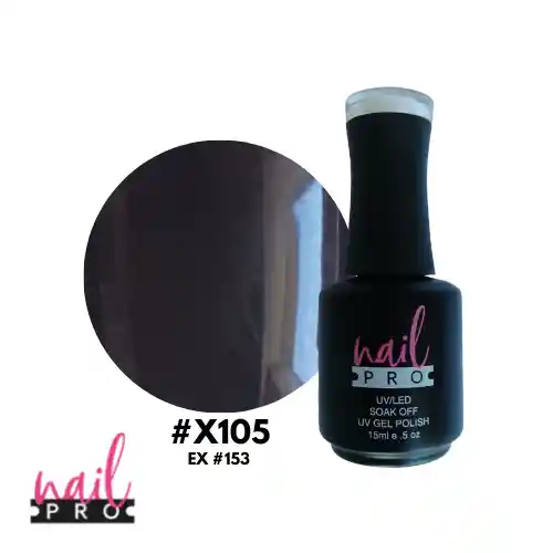 Nail Pro Esmalte Permanente X105 Negro Intenso