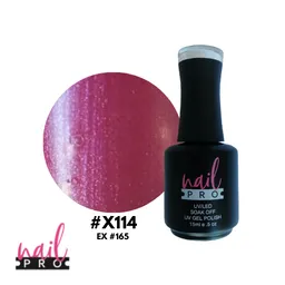 Nail Pro Esmalte Permanente X114 Morado Burdeo Perlado