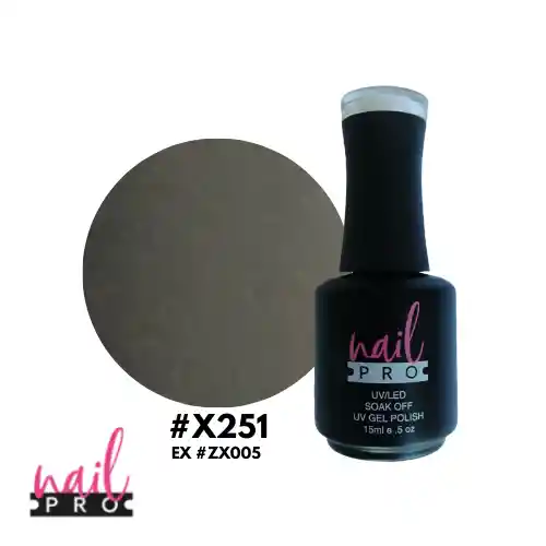 Nail Pro Esmalte Permanente X251 Gris Claro