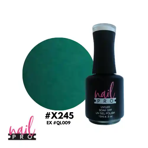 Nail Pro Esmalte Permanente X245 Verde Turquesa