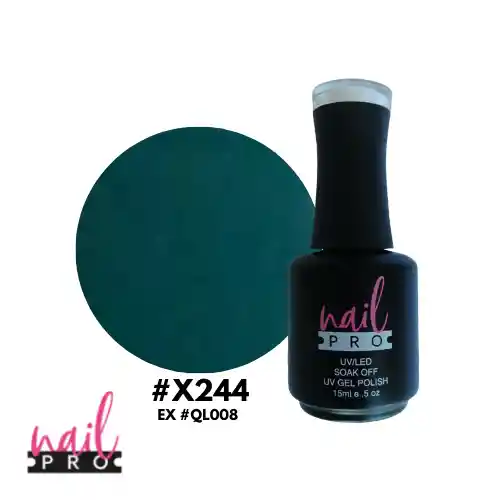 Nail Pro Esmalte Permanente X244 Turquesa Paraiso