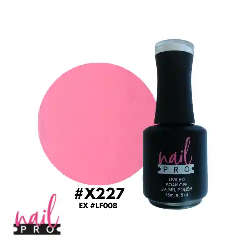 Nail Pro Esmalte Permanente X227 Rosado Barbie Intenso