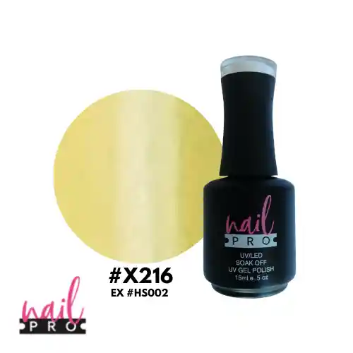 Nail Pro Esmalte Permanente X216 Amarillo Pastel