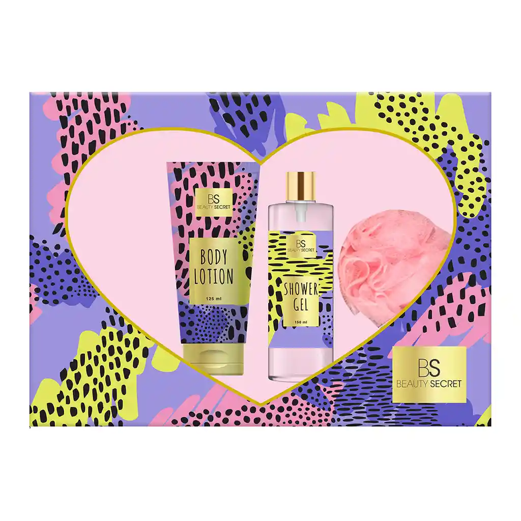 Estuche Beatu Secret S.gel Body+bath Fizzer+body Puff