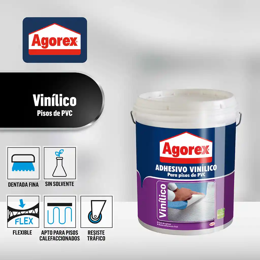 Pegamento Adhesivo Para Revestimientos Agorex Vinilico 5kg