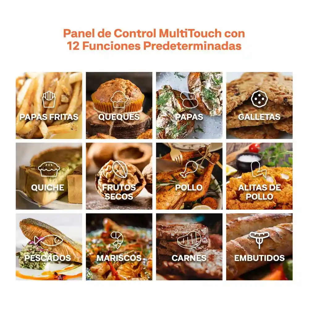 Freidora De Aire Air Fryer Multitouch 3.7 L Easyways