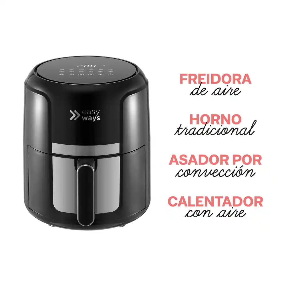 Freidora De Aire Air Fryer Multitouch 3.7 L Easyways