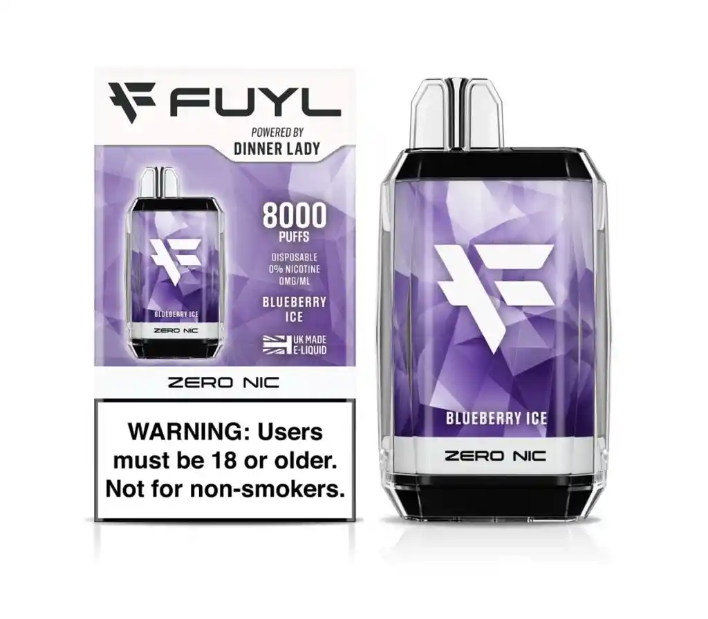 Vaporizador Fuyl 8000 Puffs 0% Blueberry Ice Dinner Lady