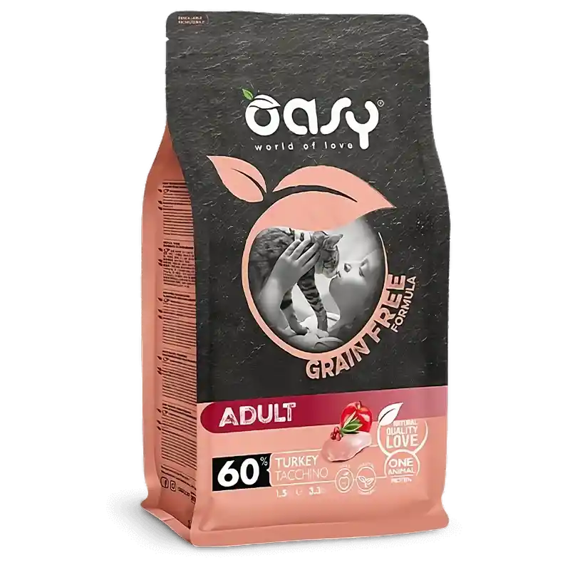 Oasy Gf Adult Turkey Gatos 7,5kg