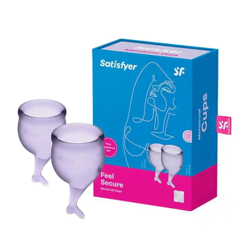 Satisfyer Set De 2 Copitas Menstruales Feel Secure Morado