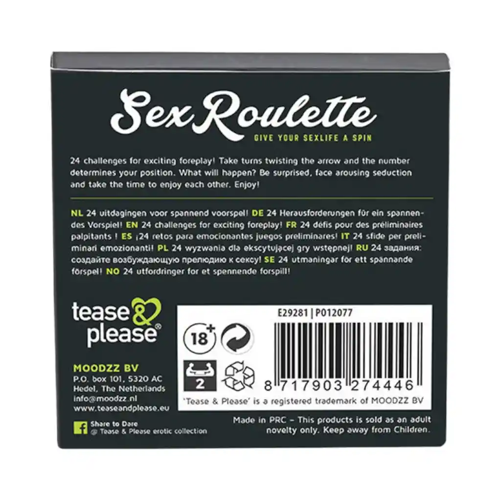 Juego Erótico Sex Roulette - Juego Previo