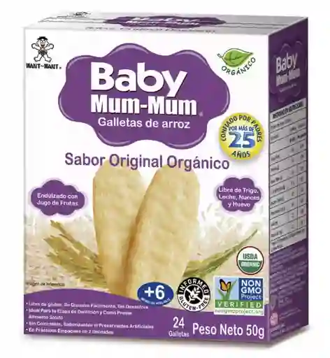 Baby Mum-mum Galleta De Arroz Para Bebe Sabor Original 50g