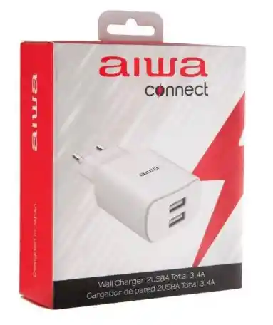 Aiwa Cargador De Pared 2usb 3.4a