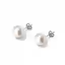 Aros Perla De Río 10mm Plata Fina 925