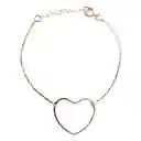 Pulsera Corazón Grande Enchapada Oro 18k