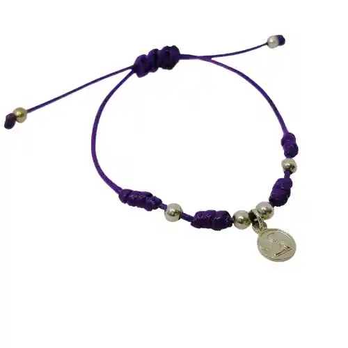 Pulsera Ángel De La Guarda Morada