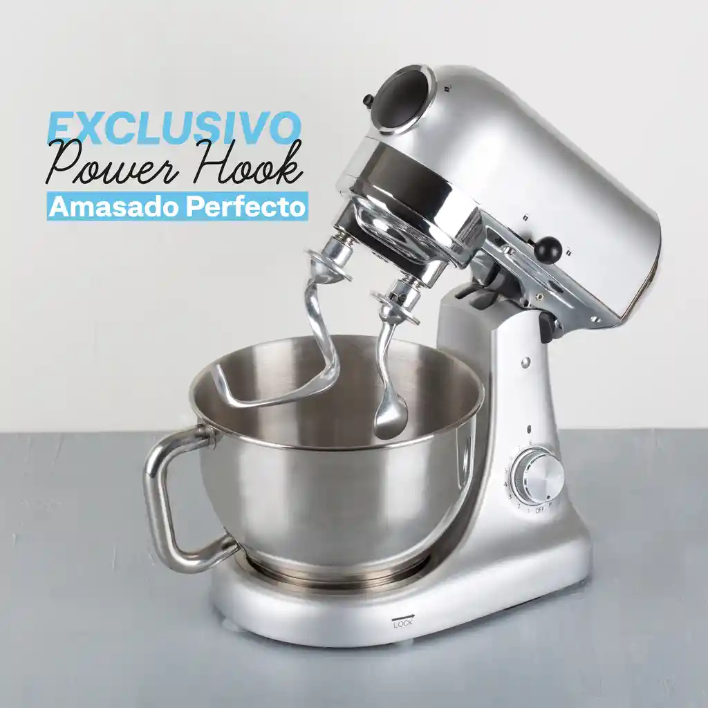 Batidora De Pedestal Hook Mixer Blanco 4,7 Lt Easyways