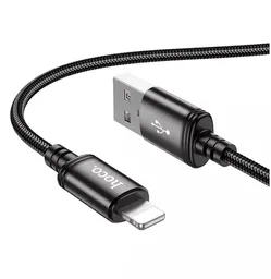 Cable Usb A Iphone 2.4a De 1 Metro Trenzado Y Reforzado Black