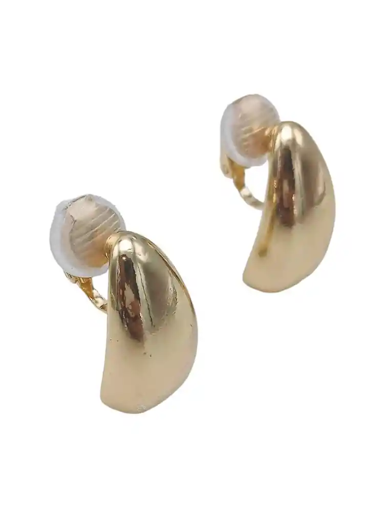 Aros Gota Espejo Earcuff Sin Perforacion Chapado En Oro 18k