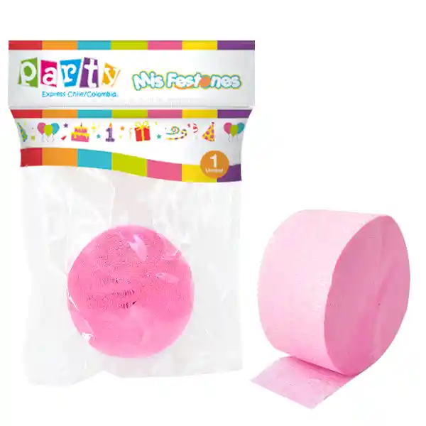 Feston Metal Rosado 1 Unidad