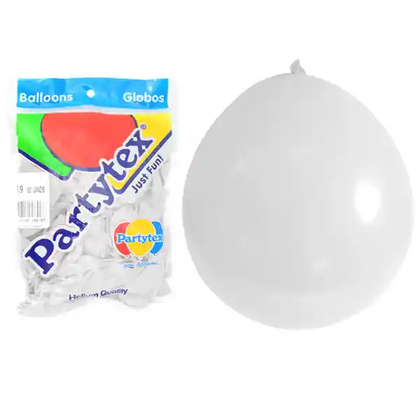 Globo #9 Blanco 50 Unidades