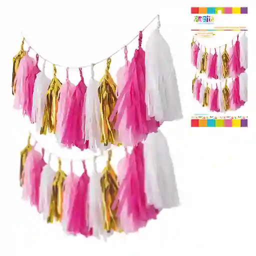 Guirnalda Tassel Rosado