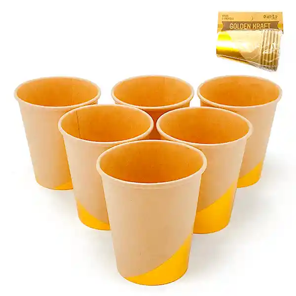 Vaso Golden Kraft 6 Unidades