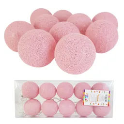 Decoracion Bola Algodon 6cm Rosa 10 Unidades