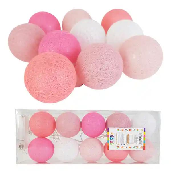 Decoracion Bola Algodon Decoracion Mix Rosado