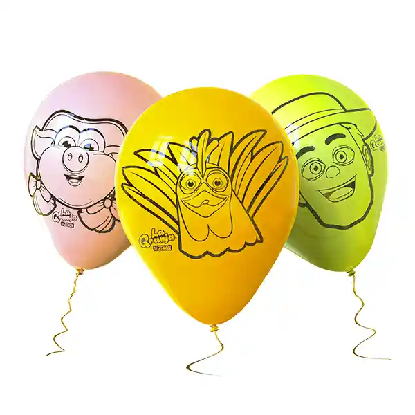 Globo #9 Impreso La Granja De Zenon 12 Unidades