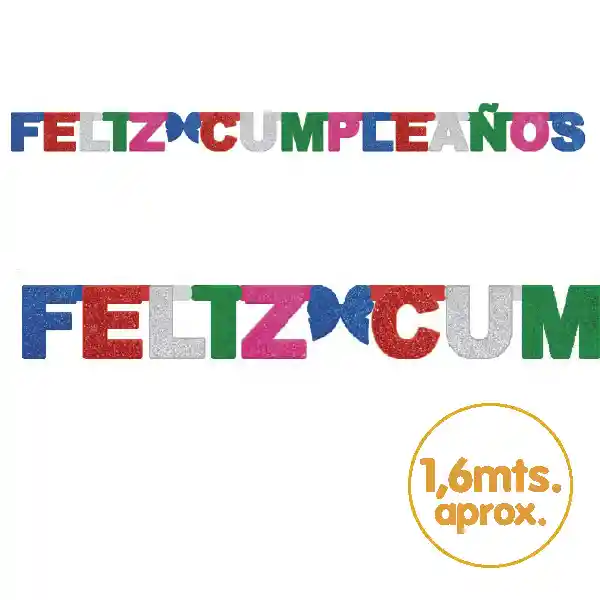 F.c. Letras Glitter Metal 1.6 Mts