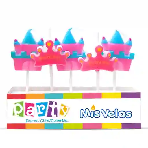 Vela Princesa Corona 5 Unidades