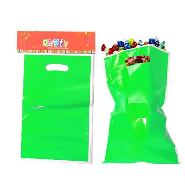 Bolsa Dulce Perlada Verde Lima 10 Unidades