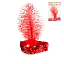 Cintillo Charleston Lentejuela Pluma