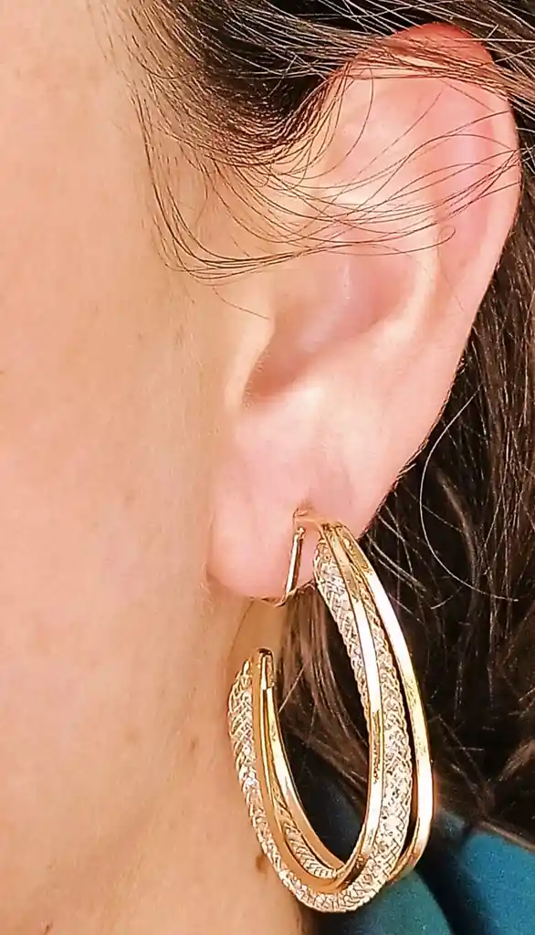 Argollas Sin Perforación Bañadas En Oro 14kl Earcuff